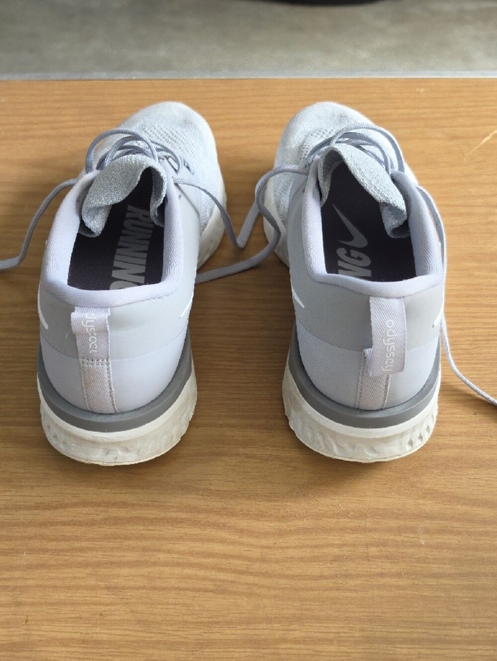Nike Light Gray Knit Training Sneakers - Picture 3 of 5
